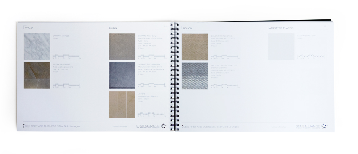 Star Alliance Roissy CDG 1 palette des materiaux